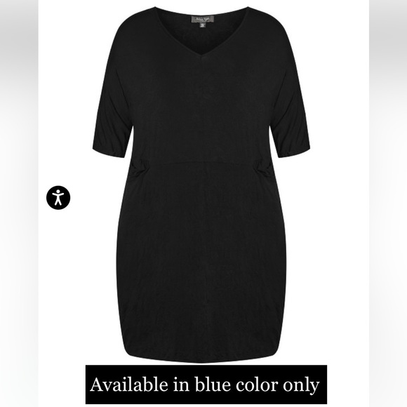 NWT Arna York Crush Knit Dress - Blue - Picture 5 of 6